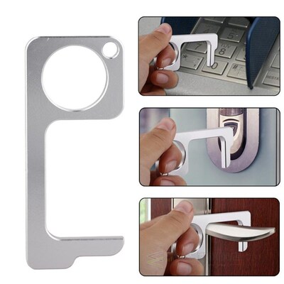 7.6*3cm Hand Antimicrobial  EDC Door Opener Portable Press E