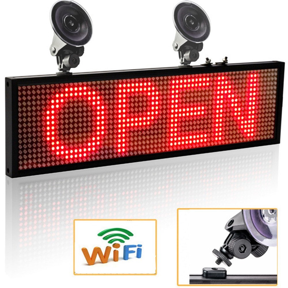 64*16 Pixels P5mm Wif Auto LED Signs Panel, 12V Car Scrollin