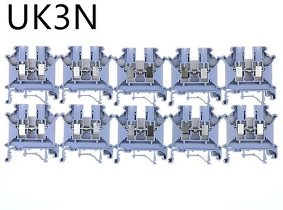 100 pcs/ box UK-3N CE certification UK3N DIN rail Terminal b