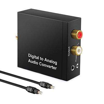 Coaxial Optical Fiber Toslink Digital to Analog L/R RCA Jack
