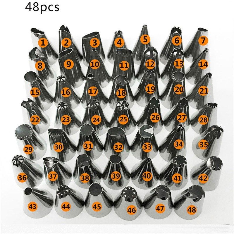 cake decorating 48pcs/set good quality stainless steel icing