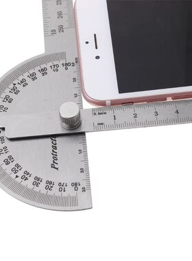 Stainless Steel Angle Ruler 180 degree Protractor Finder Arm