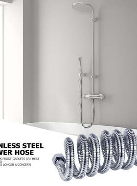 1.2m Stainless Steel Shower Hose Plumbing Hoses Flexible Spr