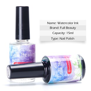 12pcs Blooming Nail Polish Gel Watercolor Ink Smoke Smudge