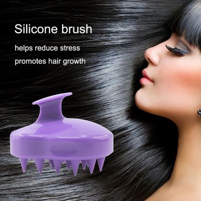 Comb Handheld 5 Colors Silicone Scalp Shampoo Massage Brush