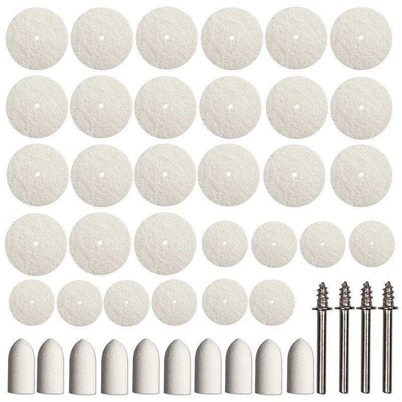 64Pcs Felt Polishing Wheel Buffing Grinding Pad 适用于 Rotar