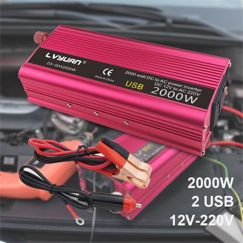 Dual SB 2000W 2000 Watt Portable  Power Inverter Charger Con