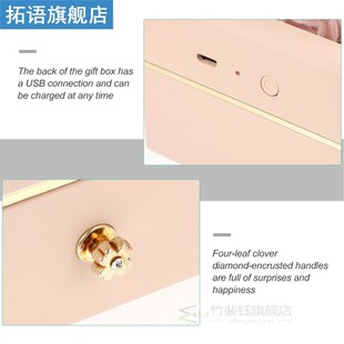 1pc Jewelry Gift Decor Box Romantic Jewelry Case Preserved F