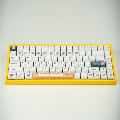 Shiba Inu Dog Bone Design XDA PBT Keycaps  Cherry Switch Mec