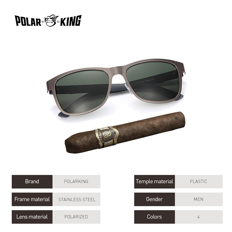 POLARKING Brand Metal Designer Polarized Sunglasses For Dri