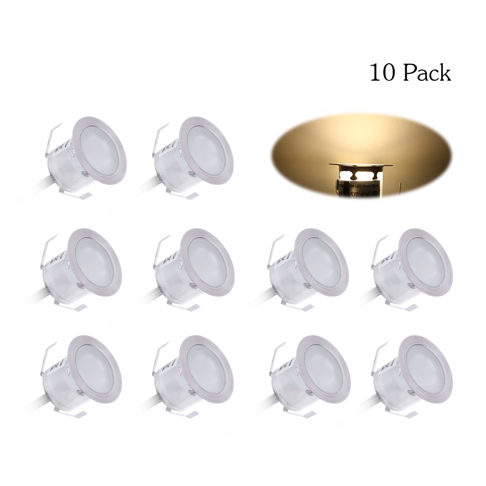 10PCS LED Deck Lights Recessed In-ground Underground IP67 Ou