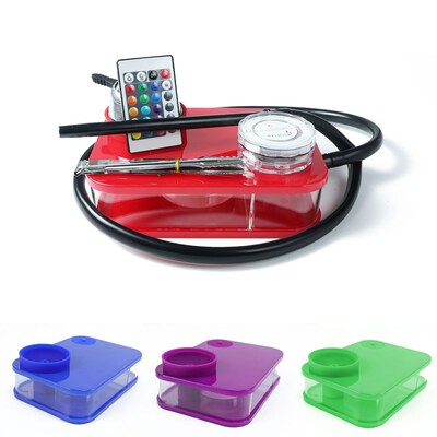 Hookah Smoking With LED Light Shisha Box Nargile Sheesha Na