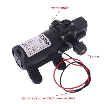70W DC 12V 130PSI 6L/Min Water High Pressure Diaphragm Self