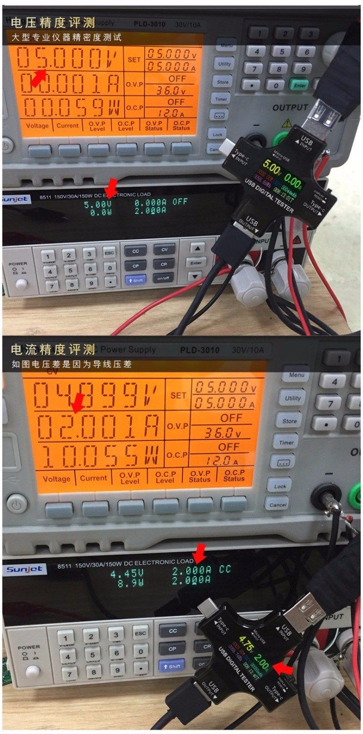 color tft usb tester bluetooth type-c pd digital voltmeter v