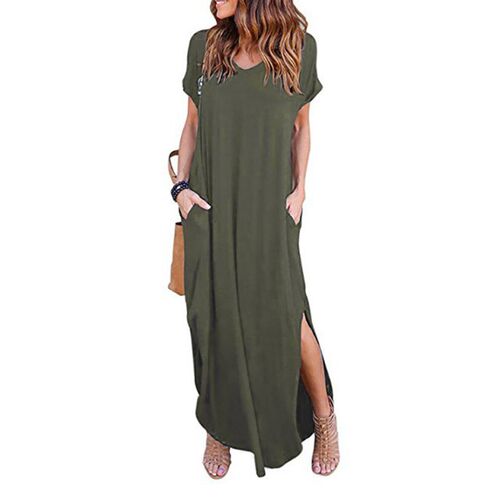 Plus Size 5XL Sexy Women Dress Summer 2020 Solid Casual Shor