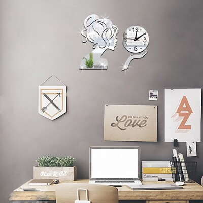 Wall-Clocks Mirror Home-Decoration Livingroom Acrylic Office