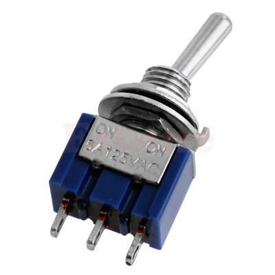 1pcs Mini MTS-102 3-Pin SPDT ON-ON 125VAC 6A Toggle Switche
