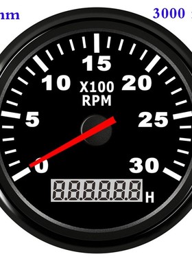 8K Boat Tachometer Marine Tacho Meter Gauge LCD Hourmeter 12
