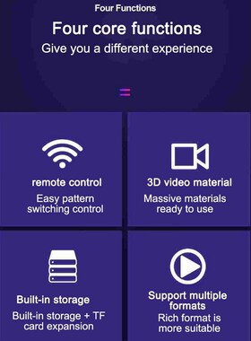 Wifi 3D Hologram Projector Fan 576 LED Holographic Imaging L