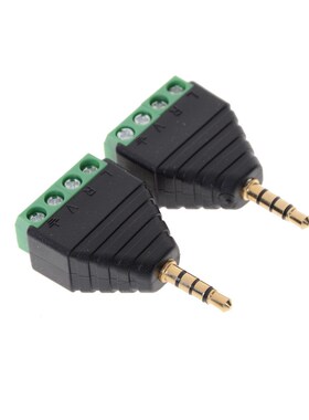 3.5mm 3ploe 1/8 Inch Stereo Male Plug to AV Screw Video Balu