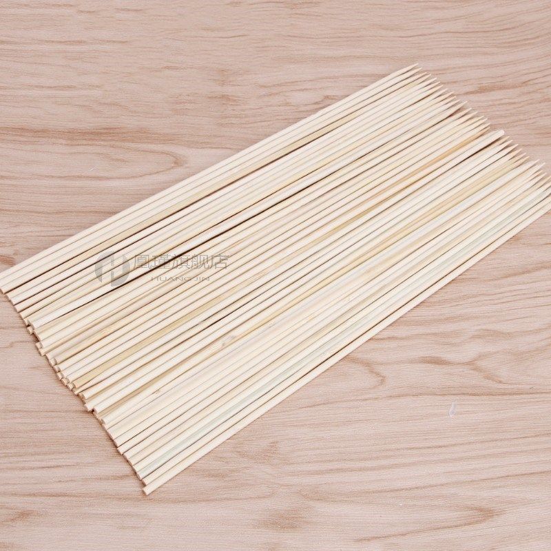 50Pcs Long Bamboo Skewers Wooden Sticks BBQ Barbecue Shish K