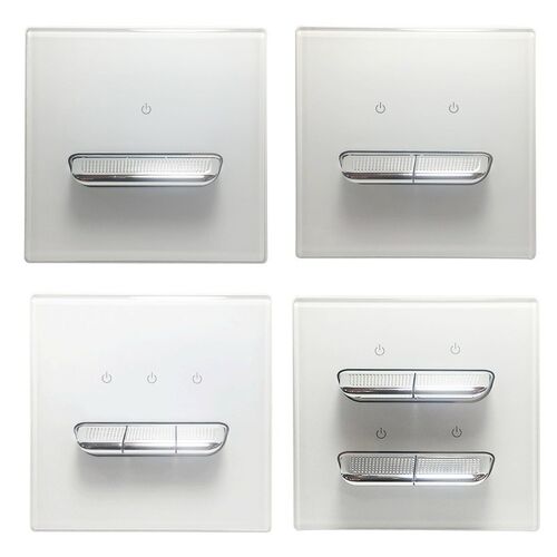 Tempered Glass Reset Toggle Switch 86 Type Crystal 1 2 3 4 G