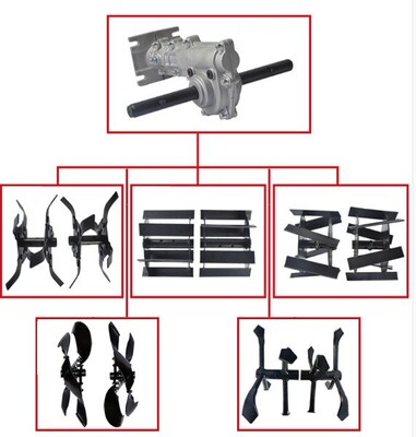 Gasoline power small garden weeder and soil loosener Wheel,