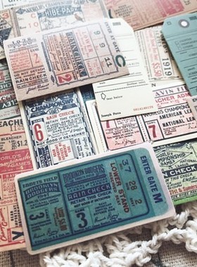 22Pcs/lot Vintage Bus Ticket Design Printed Vellum Paper St