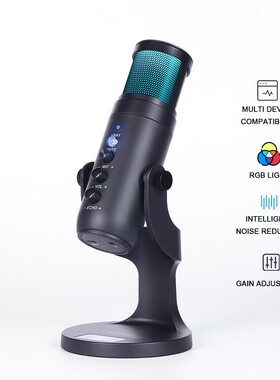 RGB Condenser Microphone for iPhone Android laptop Computers