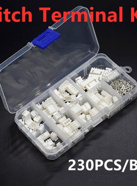 230PCS/Box XH 2.54 2p 3p 4p 5pin 2.54mm Pitch Terminal Kit/