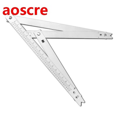 45 Degree Foldable Carpenter Square Triangle Ruler，Aluminum