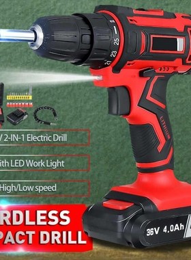 Drillpro 36V 16800mAh Electric Cordless Brushless Impact Dri