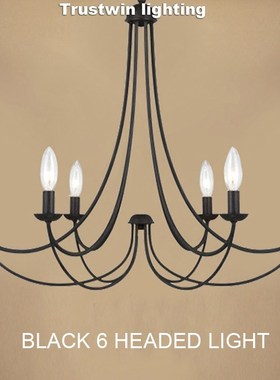 Chandelier Light Lamp LED Droplight Arcuate Modern Iron LED