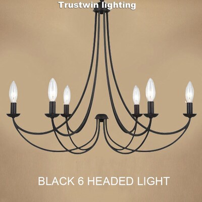 Chandelier Light Lamp LED Droplight Arcuate Modern Iron LED