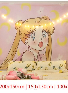 Big Bedroom Wall Decor Tapestry Sailor Moon Printed Wall Ha