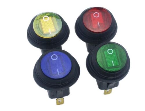 1Pcs KCD1-2 3 Pins ON/OFF SPST Rocker Switch Waterproof  LED