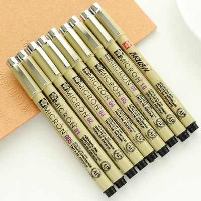 1pcs  Liner Pen Set Waterproof Black Fineliner Micron