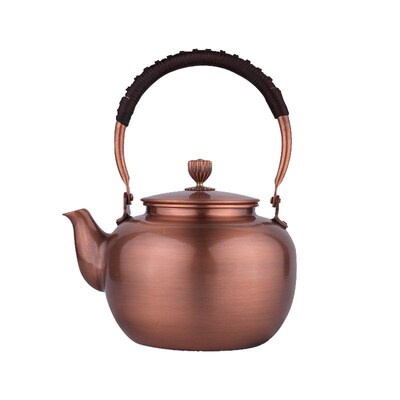 Red Copper Teapot Antique Handmade Health Care Exquisite Pat