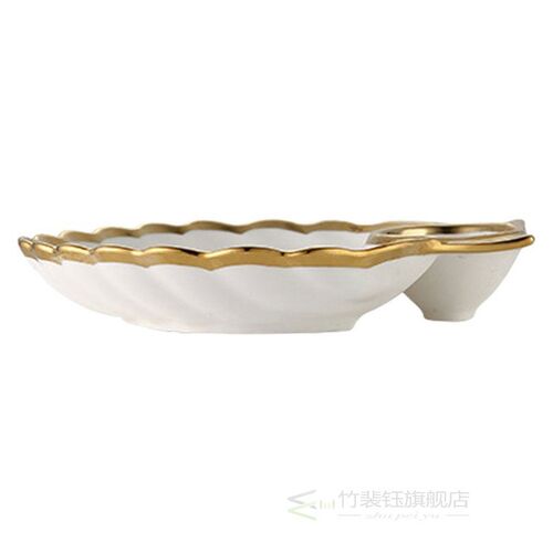 1Pc Household Ceramic Dumpling Dish Sushi Dish with Vinegar