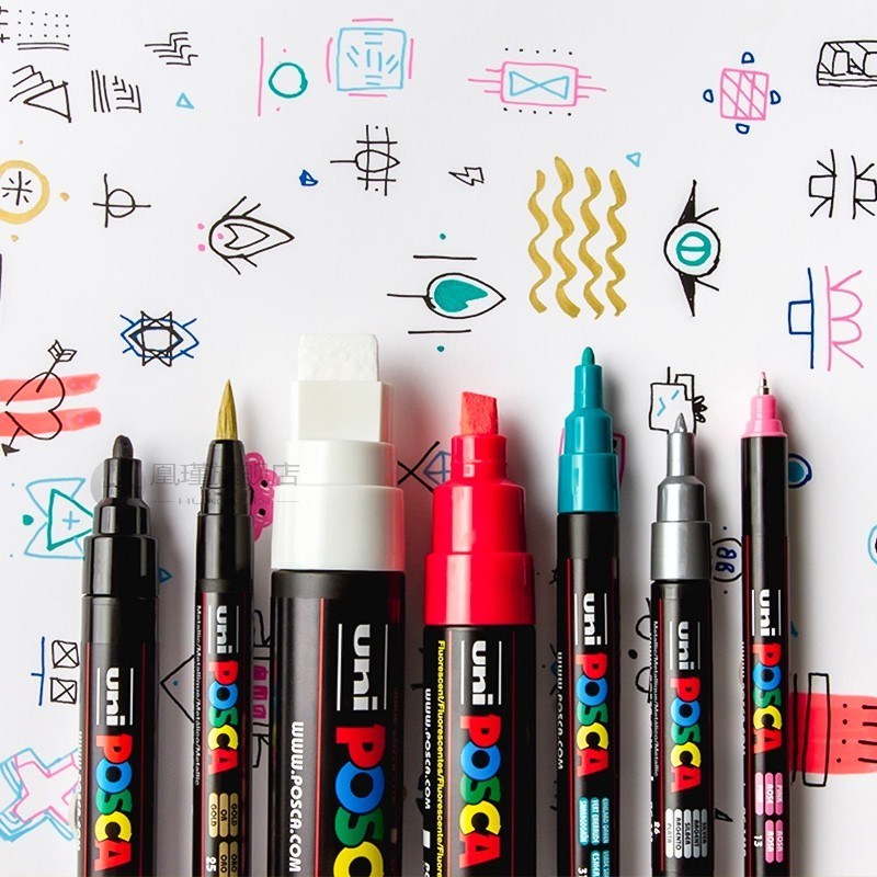 POSCA PC-1M / PC-3M / PC-5M Series Mark Pen Combination  Pai