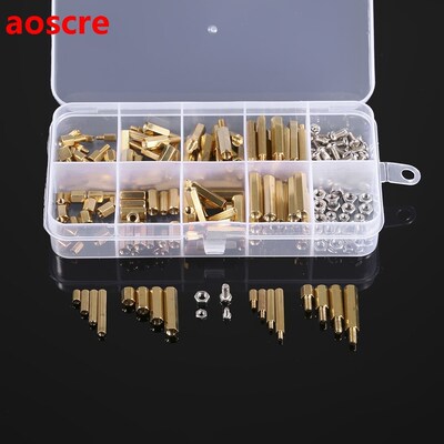 240PCS M2 M3 Screws Threaded Standoffs Male Female Brass Sta