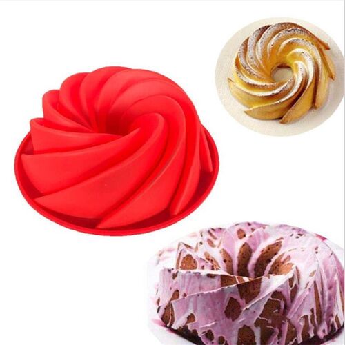 Large Spiral shape silicone Bundt Cake Pan 10- inch, Bread B