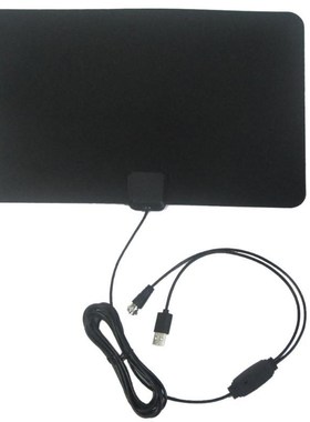 80 Miles Range Large Flat Indoor HD TV Antenna Amplifier Boo