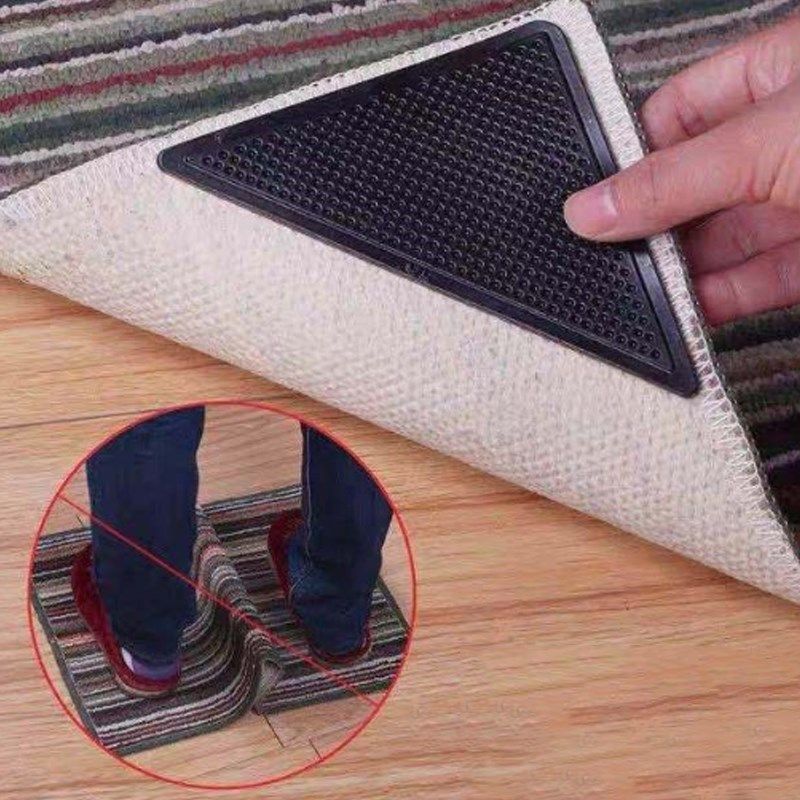4Pcs/lot Doormat Reusable Anti-skid Rubber Mat Non Slip Patc