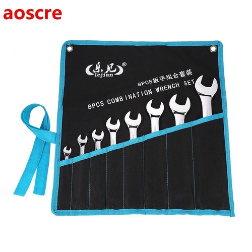 8pcs Double Ring Spanner Set Ratchet Wrench Set Torque Gear