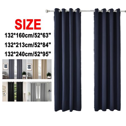 Solid Blackout Curtains Blackout Curtains UV Protection Wate