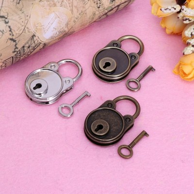 New Bear Vintage Old Antique Style Mini Archaize Padlocks Ke