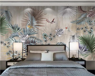 beibehang  Photo wallpaper mural hand painted Plant leaves