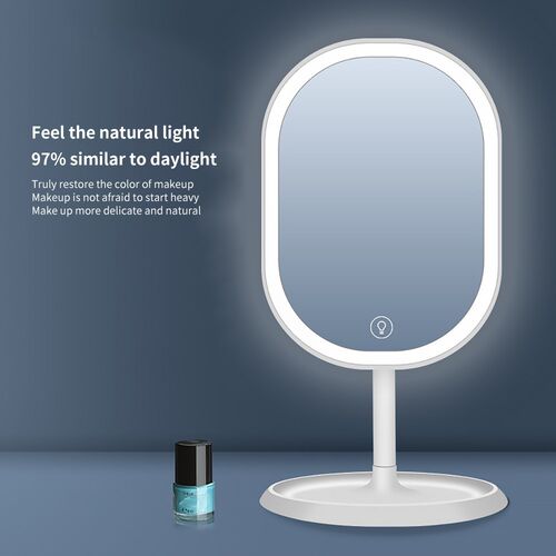 Makeup Mirror LED Face Mirror 180 Degree Adjustable Touch Di