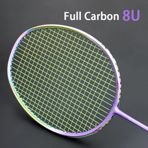 8U 65G Professional Carbon Fiber Badminton Racket Raquette S